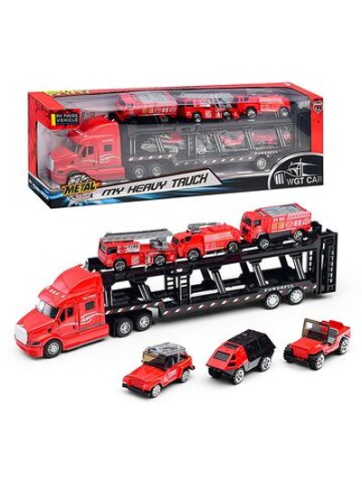 Набор детский Автовоз с пожарной техникой (2218-10F)