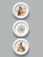 Картины на стену интерьерная на холсте 3 шт 17.5 см