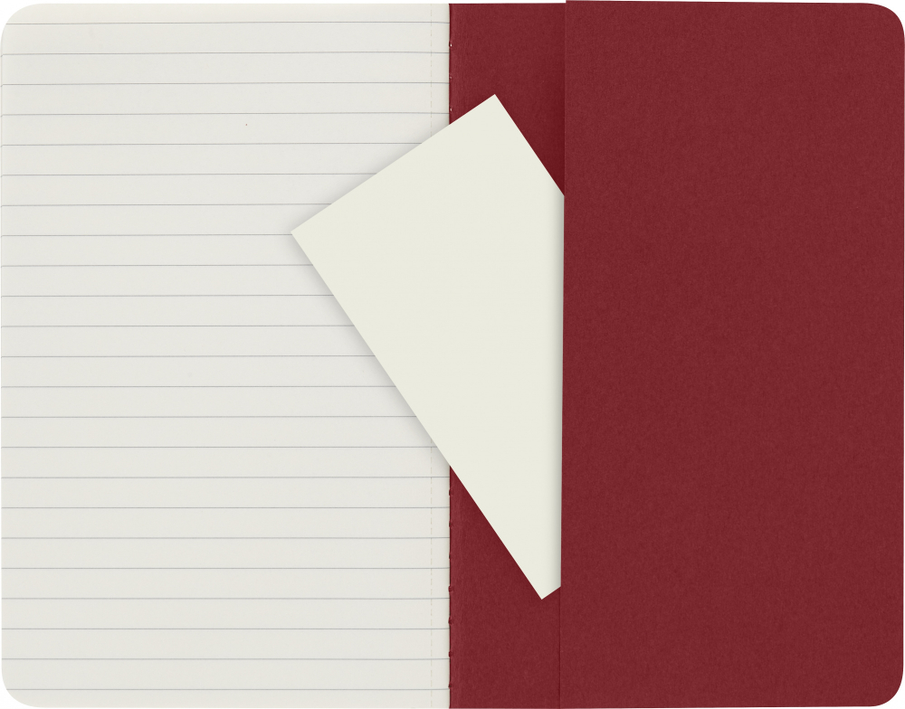 Блокнот Moleskine Cahier Journal (CH111) 9x14см обложка картон 64стр. в линейку клюквенный (3шт)