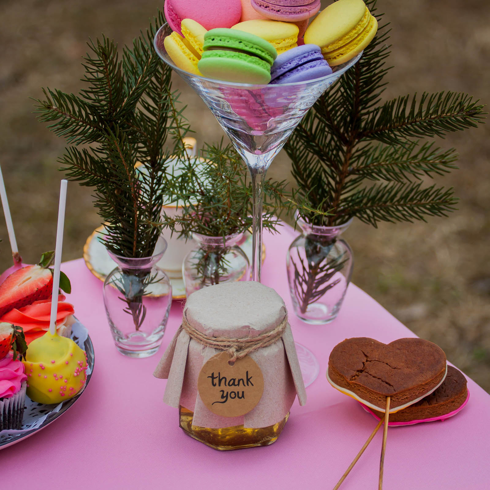 Бонбоньерка с медом на свадьбу, стиль "Рустик"