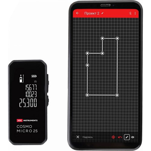 Измеритель длины ADA Cosmo MICRO 25 с литиевым аккумулятором   A00670