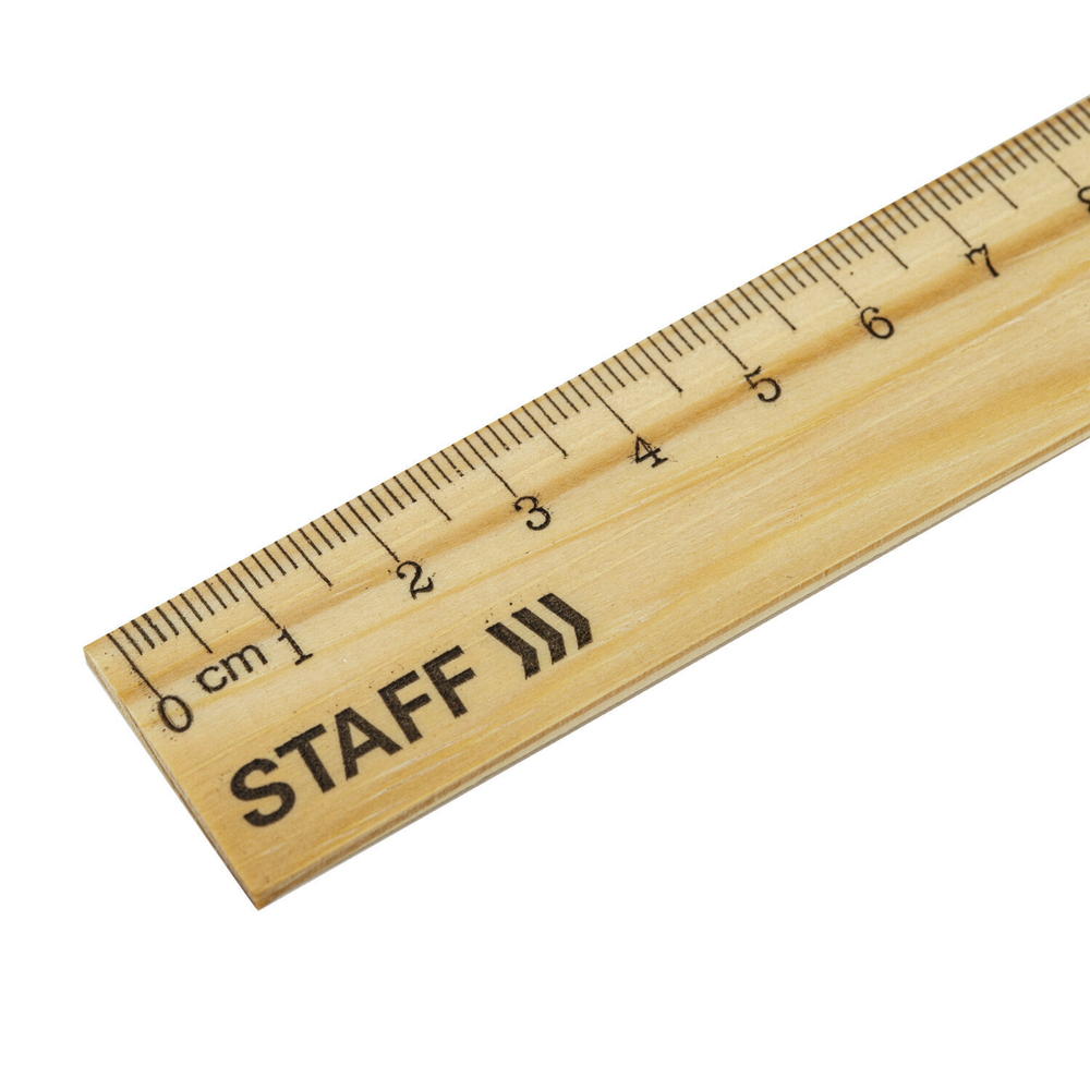 Линейка деревянная 20 см STAFF канадская сосна (72 штуки в упаковке)