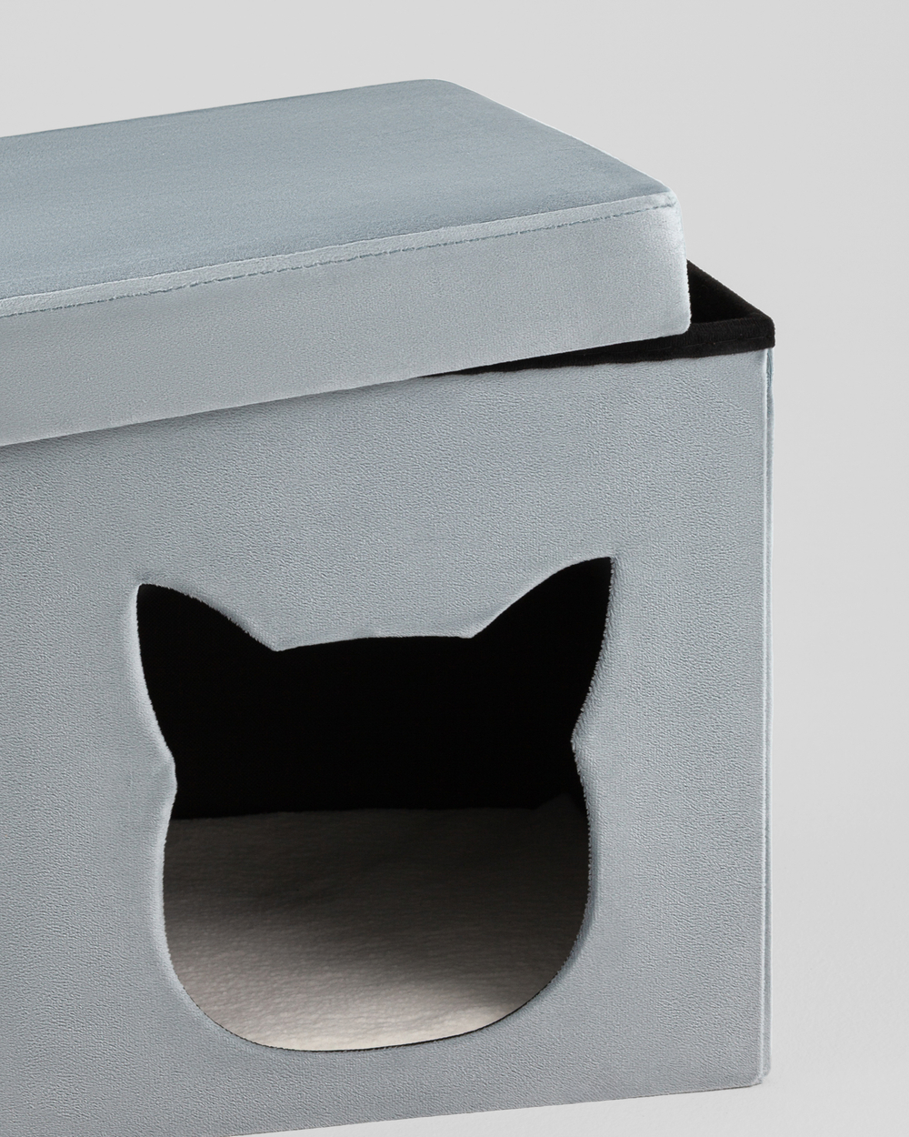 Пуф складной с ящиком Store Pet бирюзовый