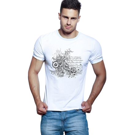 Мужская футболка белая с принтом Scandaloso Чоппер 0202266m-EP