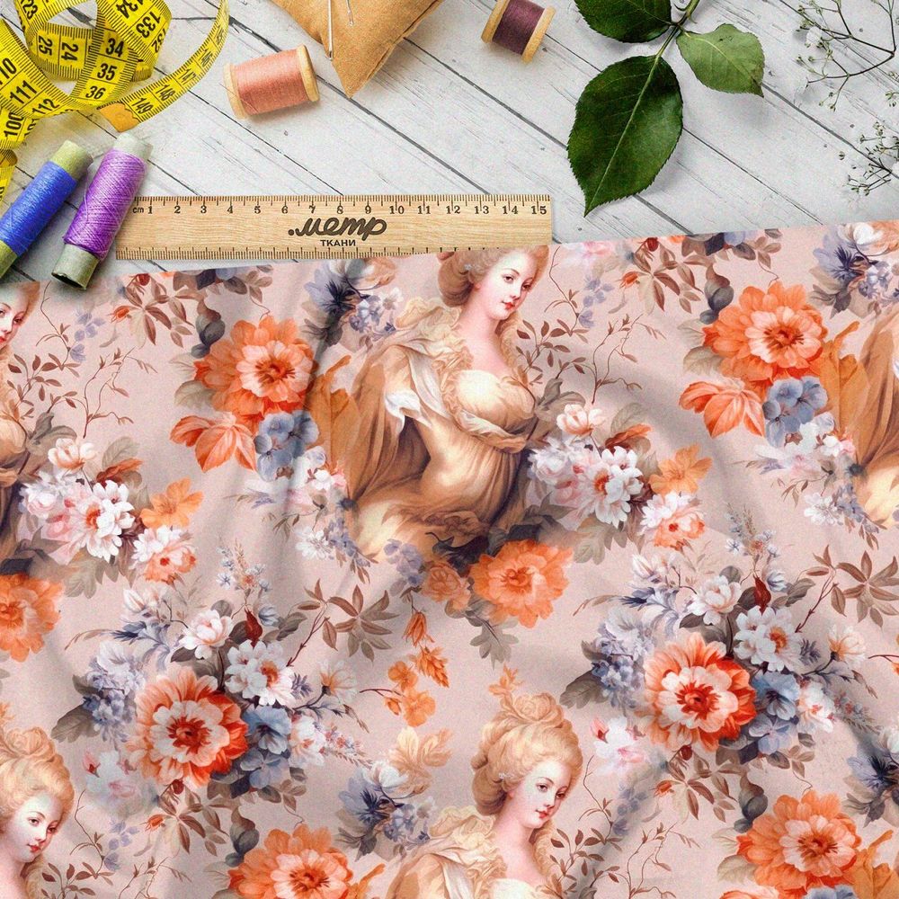 Ткань премиум таффета осенние мелодии