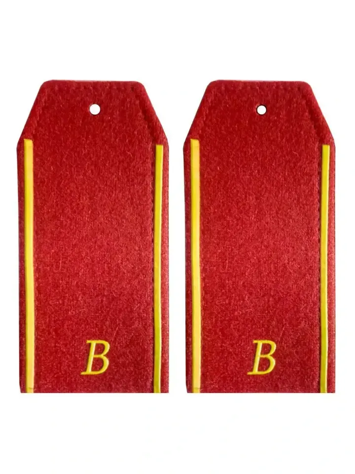 Погоны кадетские воспитанника с буквой В красные (сукно) 12 см