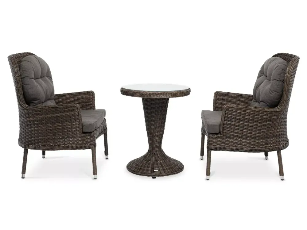 "Алиса" кофейный комплект из искусственного ротанга, цвет коричневый