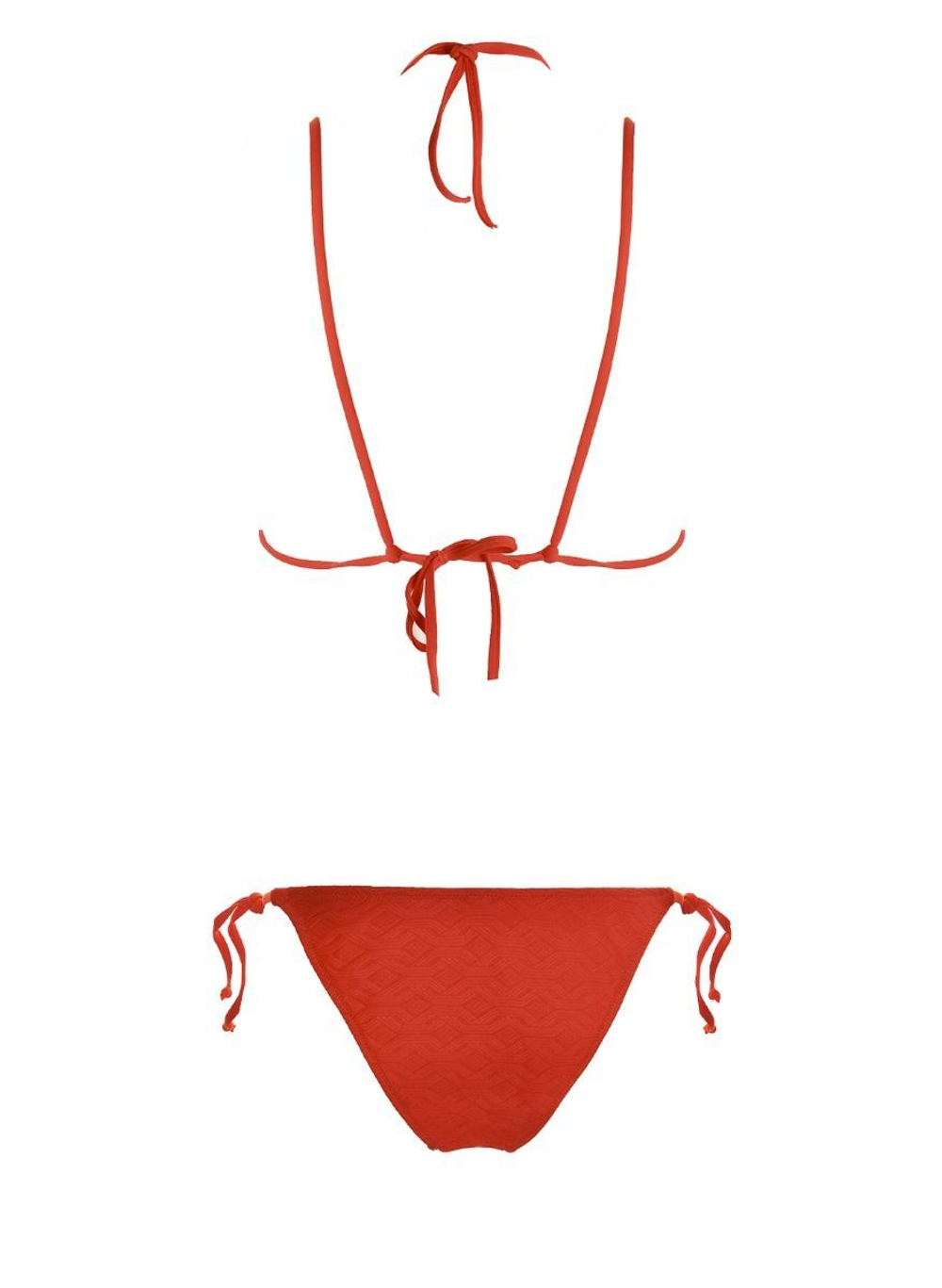 Раздельный купальник: лиф-триангул с декором и низкие плавки (Размер: B/XL) (Цвет: синий)