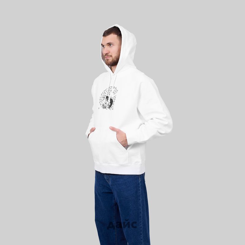 Толстовка мужская Carhartt WIP Hocus Pocus Hooded артикул:I032930_white - купить в магазине Дайс