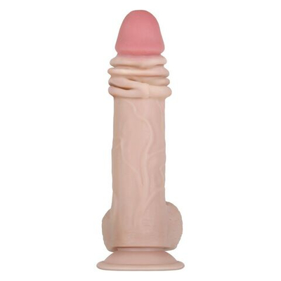 Фаллоимитатор с подвижной кожей Flexskin Poseable Dildo - 22,9 см. (Цвет: телесный)