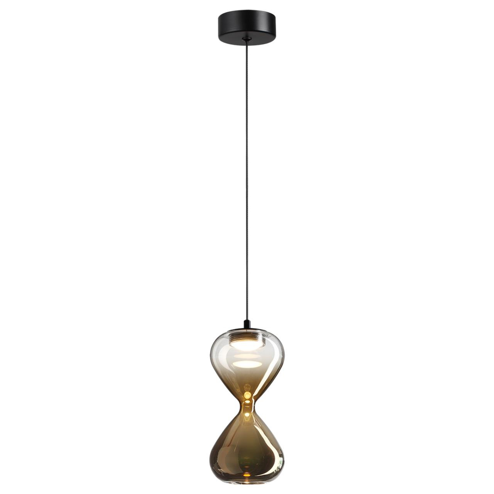 5094/4L PENDANT ODL25 357 черный/прозрачн./золотой градиент/металл/стекло Подвес LED 4W 4000K 388Лм GLESSI