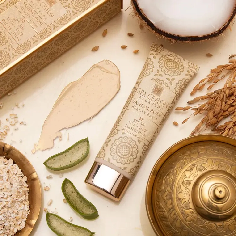 Увлажняющий бальзам для лица "Сандал и Роза" - светлый (50гр)