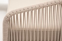 "Канны" модульная угловая лаунж-зона из роупа (веревки) со столом "Диего" (молочный), цвет бежевый