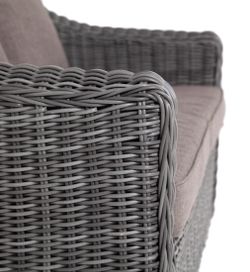 "Кон Панна" диван из искусственного ротанга двухместный, цвет графит