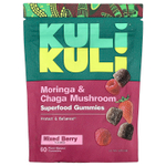 Kuli Kuli, жевательные таблетки с суперфудами, моринга и чага, вкус ягодного ассорти, 60 жевательных таблеток на растительной основе