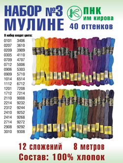 Наборы ниток мулине для вышивания ПНК Киров