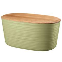 Хлебница с бамбуковой крышкой tierra, 10 л, светло-зеленая