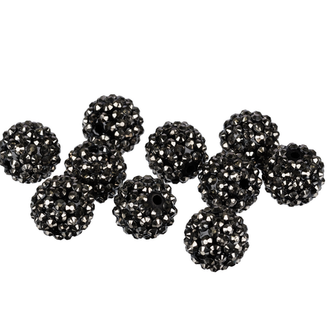 Бусина "Zlatka" пластик BWR-18 18 мм 10 шт серебро 12