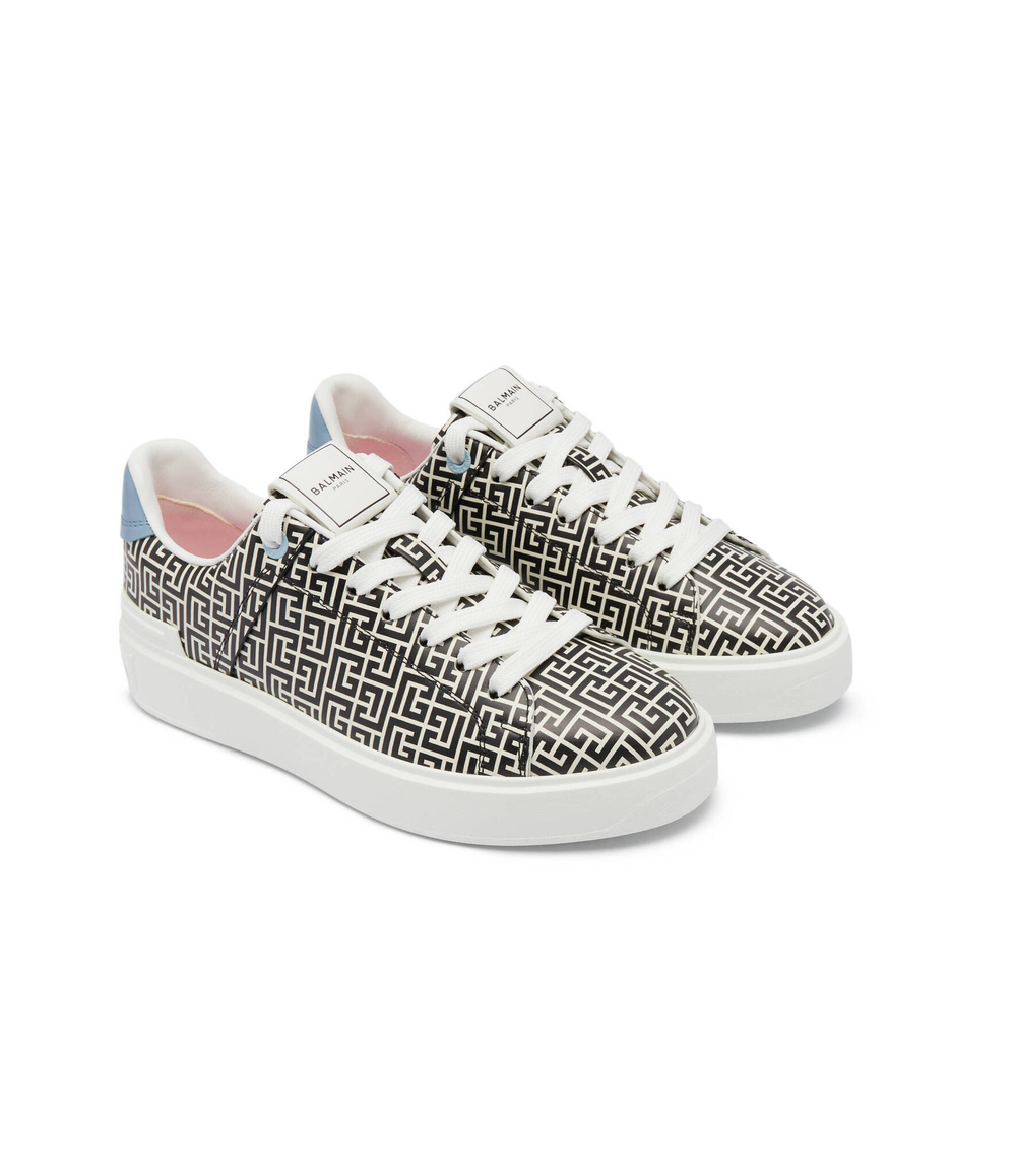 Кожаные кроссовки Balmain - черный(CN0VI690 LMNM)