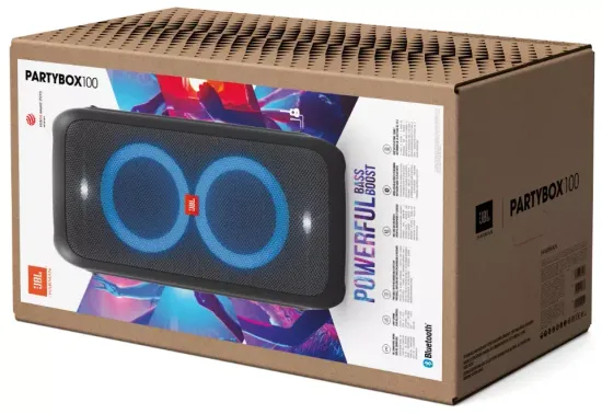 Портативная акустика JBL Partybox 100, 160 Вт, черный