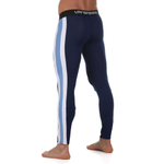 Темно-синие мужские легинсы с контрастными полосками по бокам (Размер: XL) (Цвет: темно-синий)