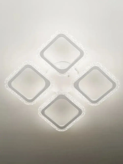 Люстра потолочная светодиодная с пультом ДУ Rivoli белая 64Вт 2800-6300К, светильник на кухню, в детскую, в спальню