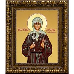 Александра Хворостянникова преподобномученица послушница. Икона на холсте.