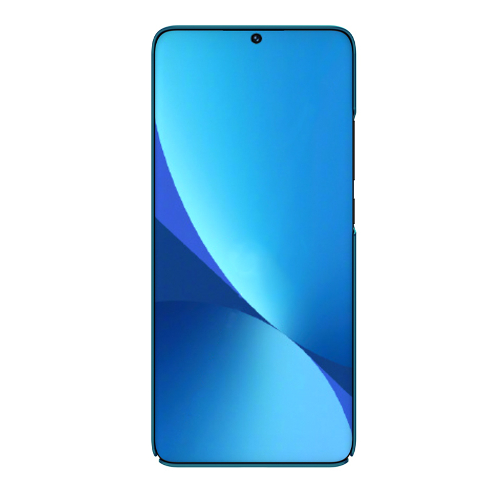 Тонкий чехол от Nillkin синего цвета для Xiaomi Mi 12, 12X и 12S, серия Super Frosted Shield