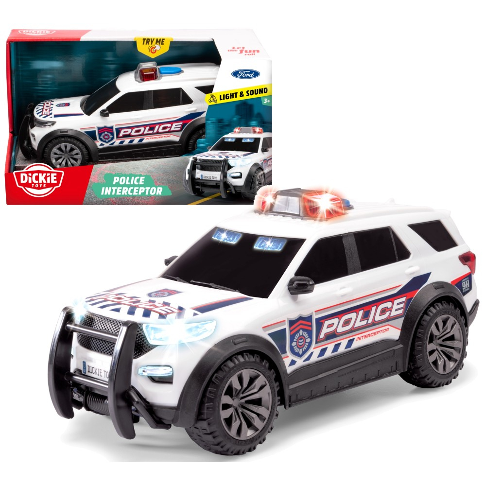 Dickie SOS - Полицейский автомобиль FORD INTERCEPTOR 27,5 см Свет и звук 3714025