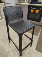 Стул пластиковый барный Nardi Net Stool, антрацит