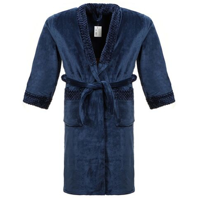 Халат унисекс, махр, 100%пэ, деним, универсальный, T2021-3