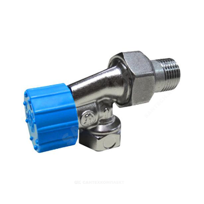 Клапан термостатический R415H Ду 15 Ру16 угловой осевой ВР гайка М30х1,5 без преднастройки штуцер без уплотнения Giacomini R415HX003