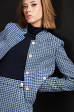 1812 Жакет женский (бежево-синий)