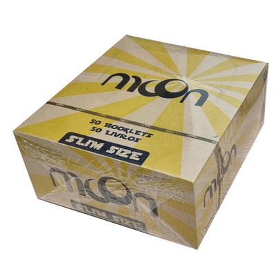 Бумага для сигарет блок "Moon" Slim Size Brown Unbleached 12.5г/м 32л*50шт.