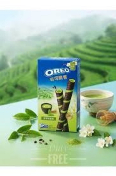 Хрустящие рулетики Oreo Cocoa со вкусом матча, 50 г - OREO