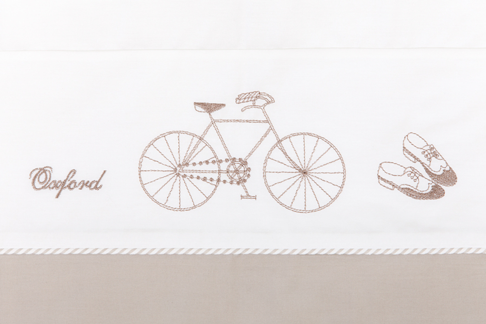 Постельное белье 1.5 спальное Bovi Oxford серо-бежевое Португалия фрагмент