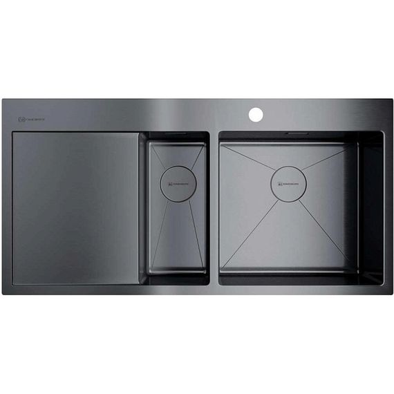 Мойка Akisame 100-2-GM-R нерж.сталь/вороненая сталь(арт.4973104)