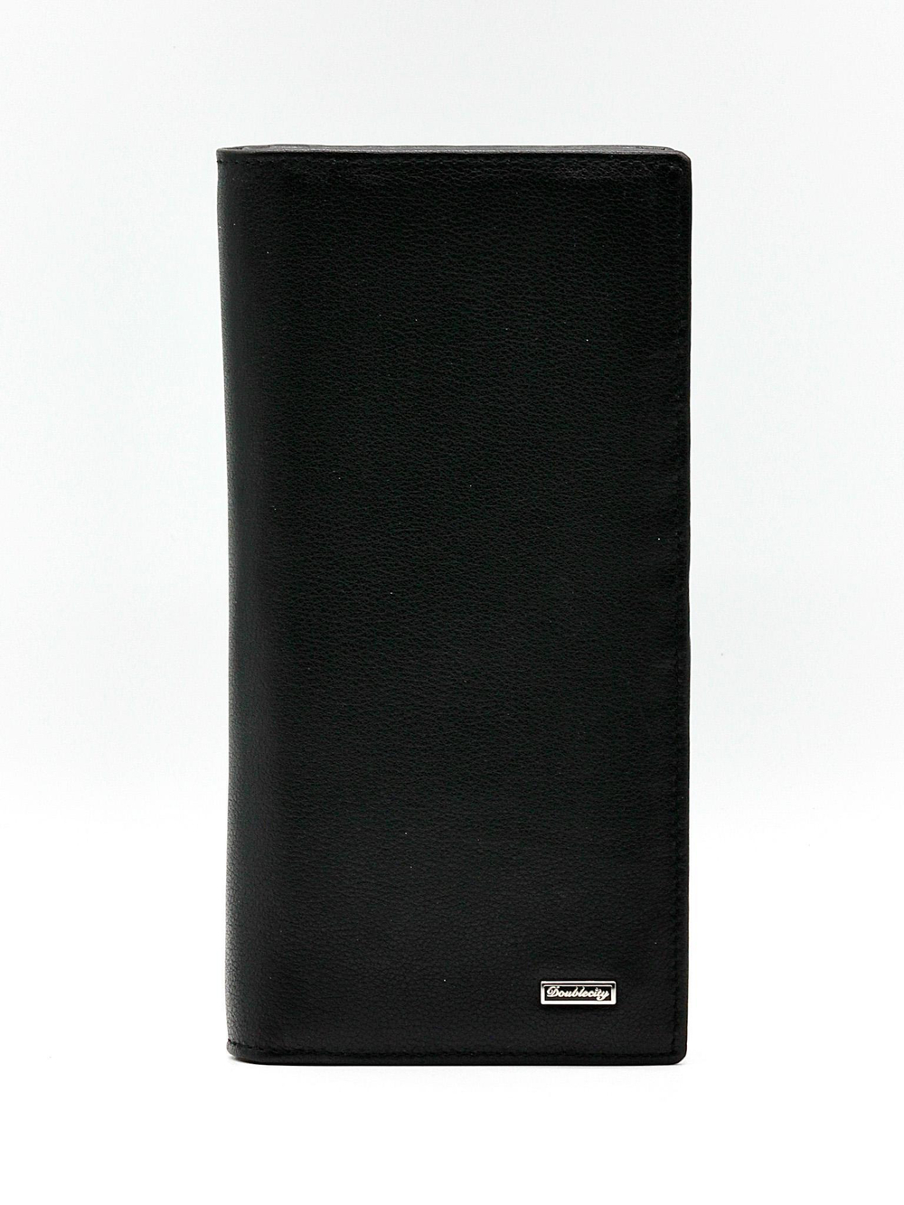 Стильный чёрный купюрник из натуральной кожи Dublecity 097-DC23-30A в подарочной коробке