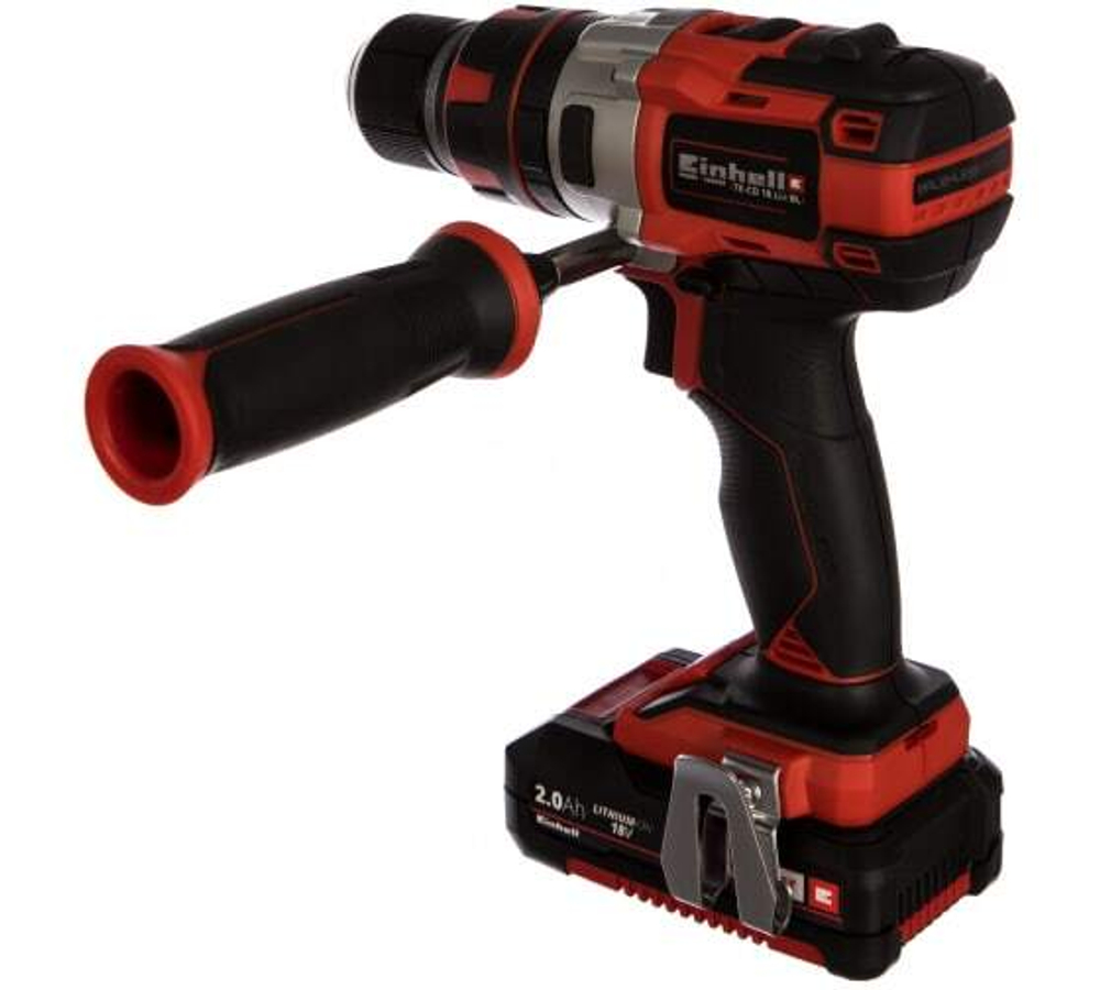 Дрель-шуруповерт 18V Einhell Profi PXC TE-CD 18 Li-i BL ударная б/щ 60Нм 2АКБ 2Ач и ЗУ