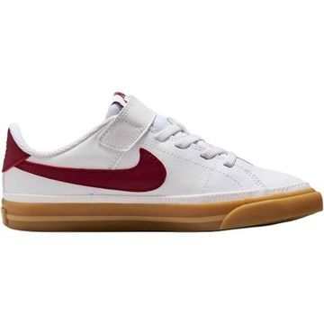 NIKE Court Legacy Детские Скейтборды Низкие Белые/Желто-Желтые/Командно-Красные Дети