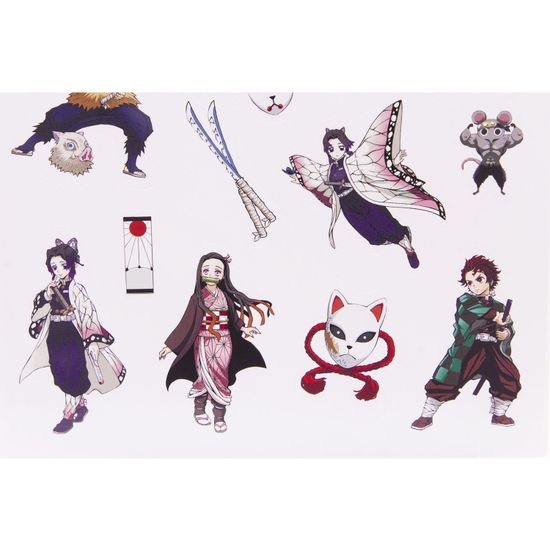 Подарочный набор Клинок, рассекающий демонов / Demon Slayer (Набор Магнитов, Значок, Наклейки)