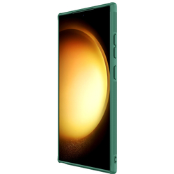 Чехол зеленого цвета (Deep Green) от Nillkin c поддержкой магнитной беспроводной зарядки для смартфона Samsung Galaxy S24 Ultra, серия CamShield Pro Magnetic Case