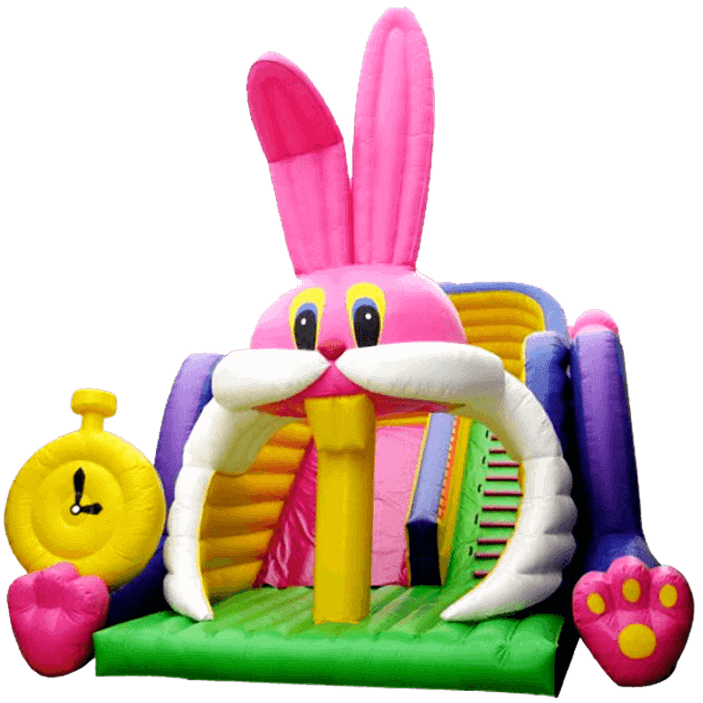 Надувная горка "Зубастый зай"