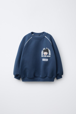 ZARA ТОЛСТОВКА OLIVER Y BENJI © CAMPEONES, СИНИЙ/БЕЛЫЙ