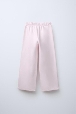 ZARA КОМПЛЕКТ ИЗ ХУДИ И БРЮК WIDE LEG, ЦВЕТ РОЗОВОГО ДЕРЕВА