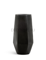 Кашпо TREEZ Effectory Crystal Высокий многогранник Антрацит в-75, д-38х32 см 1/1 41.3321-08-048-BLCK-075