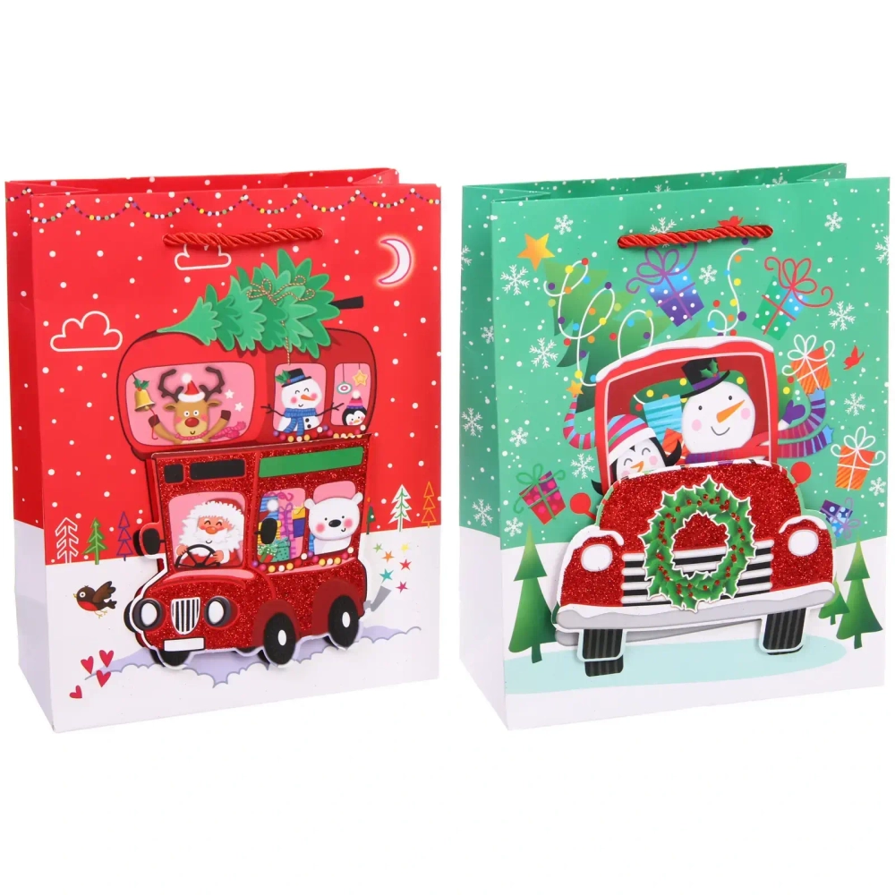 Пакет подарочный «Зимнее путешествие» 18*23*8 см, микс