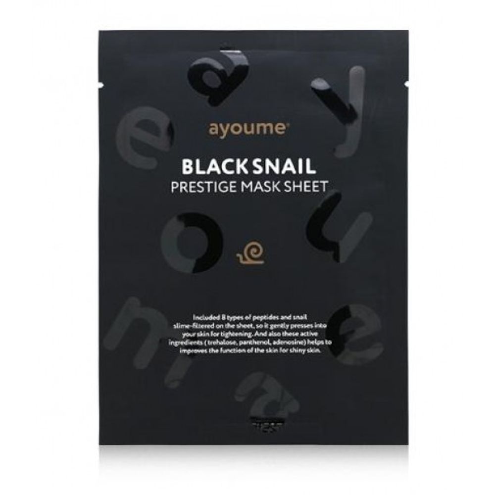 Ayoume Black Snail Prestige Mask Sheet Маска тканевая с муцином черной улитки