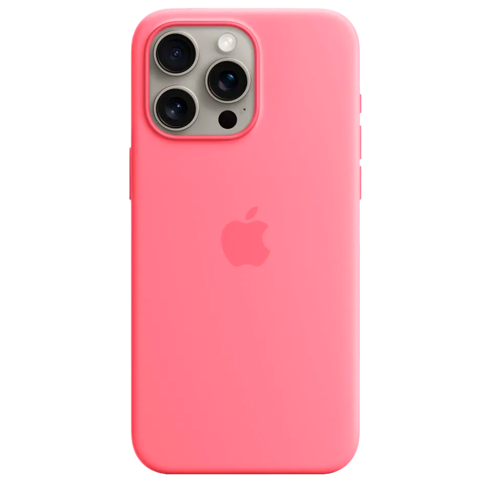 Силиконовый чехол с поддержкой MagSafe Apple Silicone Case для iPhone 15 Pro Max, Pink (Розовый)