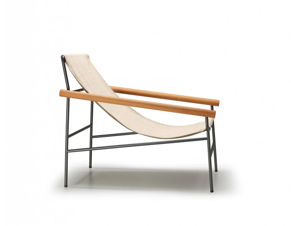 Кресло лаунж металлическое Scab Design Dress Code Smart Outdoor, антрацит, бежевый